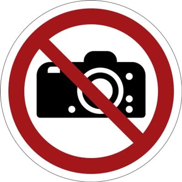 Fotografieren verboten, Ø 100mm, Selbstklebefolie