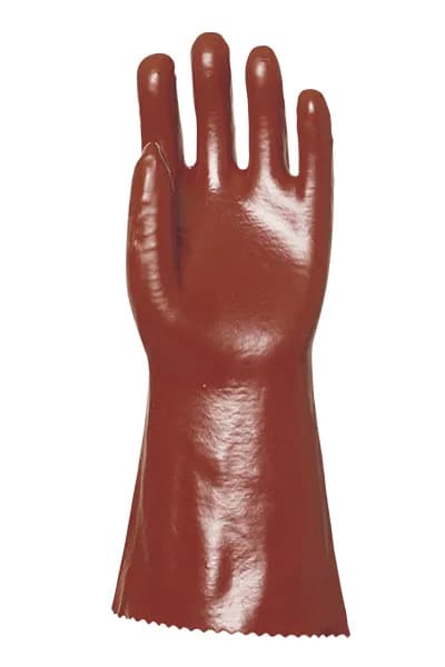 PVC-Handschuh 36 cm, rot, Grösse 10