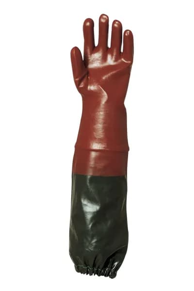 PVC-Handschuh 70 cm, rot, Grösse 10