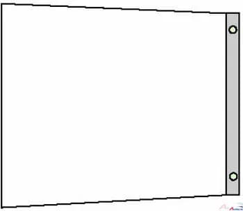 Fahnenschild blanko ALU 300 x 150 mm (Wandmontage)