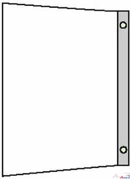 Fahnenschild blanko ALU 150x150mm (Wand- oder Deckenmontage)