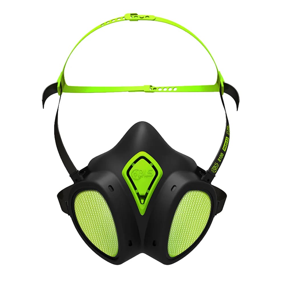 Thermoplastische Halbmaske mit Filtern