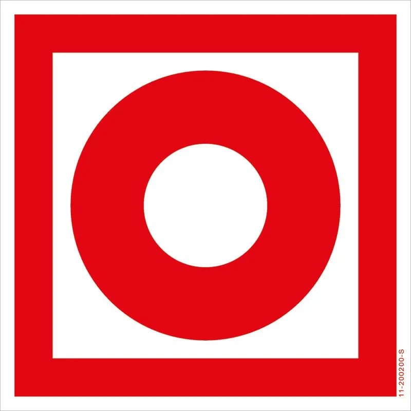 Brandmelder (manuell) - Löschgeräte-Markierung, 200x200mm, nachleuchtend, Aluminium