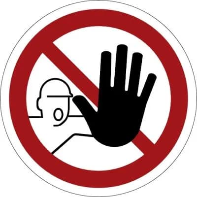 Unbefugte verboten, Ø 100mm, Kunststoff