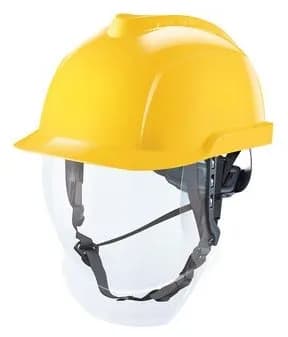 MSA V-Gard® 950 Premium Industrie- & Elektrikerhelm mit integriertem Visier, gelb