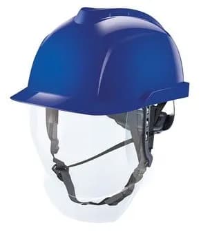 MSA V-Gard® 950 Premium Industrie- & Elektrikerhelm mit integriertem Visier, blau