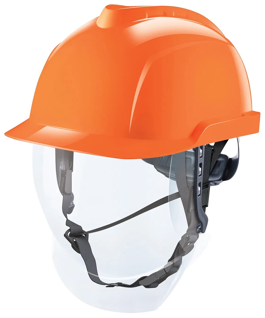 MSA V-Gard® 950 Premium Industrie- & Elektrikerhelm mit integriertem Visier, orange