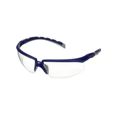 3M™ Solus™ 2000 Schutzbrille, blau/graue Bügel, Antibschlag-/Antikratz-Beschichtung, klare Scheiben