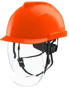 MSA V-Gard 950 Helm Neonorange unbelüftet, integr. Visier
