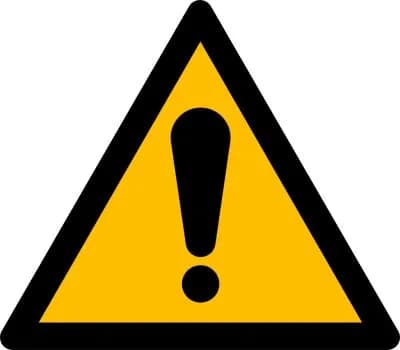 Allgemeines Warnzeichen, 200x200mm, Kunststoff