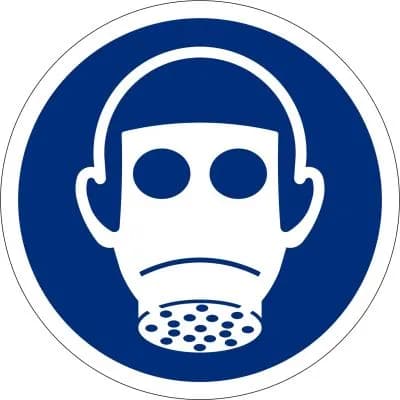 Atemschutz benutzen, Ø 200mm, Kunststoff