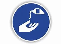 Hautschutz benutzen, Ø 200mm, Selbstklebefolie