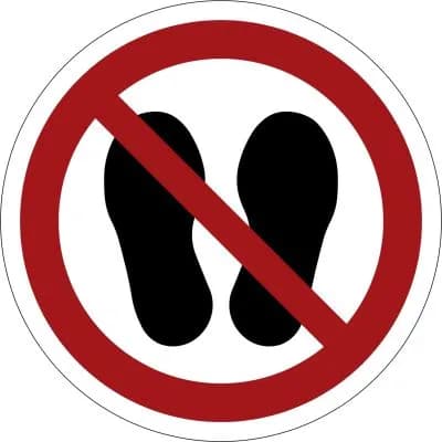 Betreten verboten, Ø 100mm, Selbstklebefolie