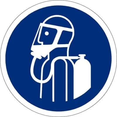 Umgebungsluftunabhängigen Atemschutz benutzen, Ø 200mm, Kunststoff