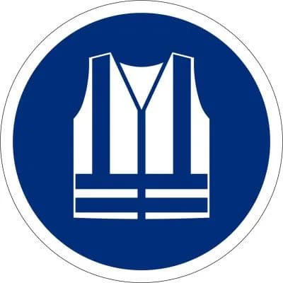 Warnweste benutzen, Ø 200mm, Selbstklebefolie