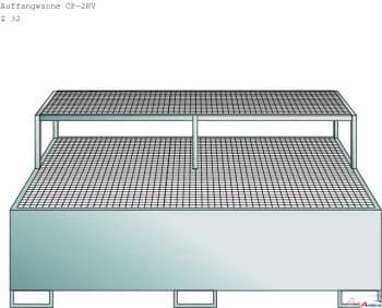 Sicherheits-Auffangwannen CP-2 RV Masse: 2190 x 1790 x 885