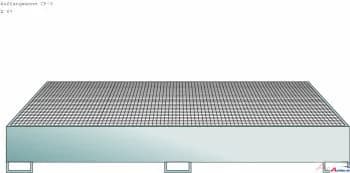 Sicherheits-Auffangwannen CP-3 Masse: 3290 x 1300 x 350