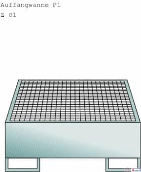 Stahl-Auffangwanne Typ P2 verzinkt
