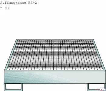 Stahl-Auffangwanne Typ P3 verzinkt/lackiert