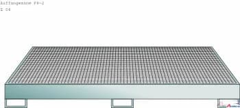 Stahl-Auffangwanne Typ P10-2 verzinkt/lackiert