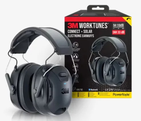 3M WorkTunes Connect & Solar Kapselgehörschutz mit Bluetooth