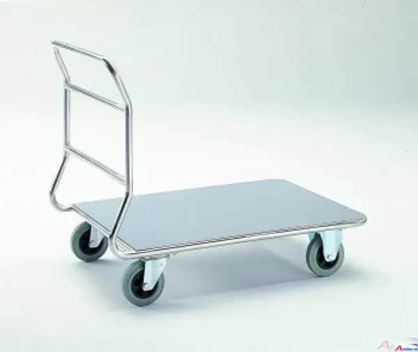 Edelstahl-Transportwagen m. Plattform-Ladefläche