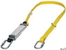 MSA Workman Single Leg Energy Absorbing Lanyard, Webbing, 2.0m Adj, Steel Snaphook, Aluminum Snaphook