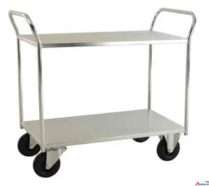 Edelstahl Etagenwagen mit 2 Etagen