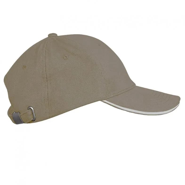 US-Mütze Orlando, beige/weiss, 6 Felder, b