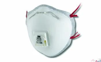 3M 8833 FFP3 Partikelmaske m. Ventil /Box 10 Stück