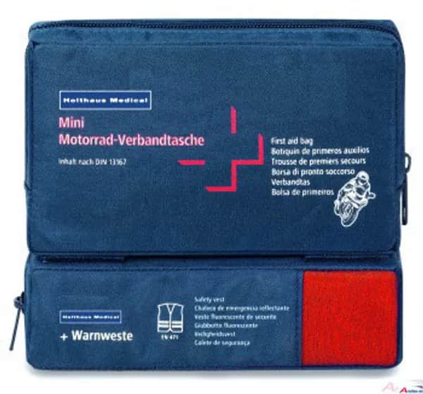MINI Motorrad Verbandtasche COMBI mit Warnweste