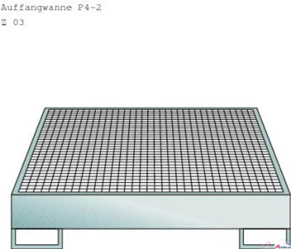 Stahl-Auffangwanne Typ P4 verzinkt