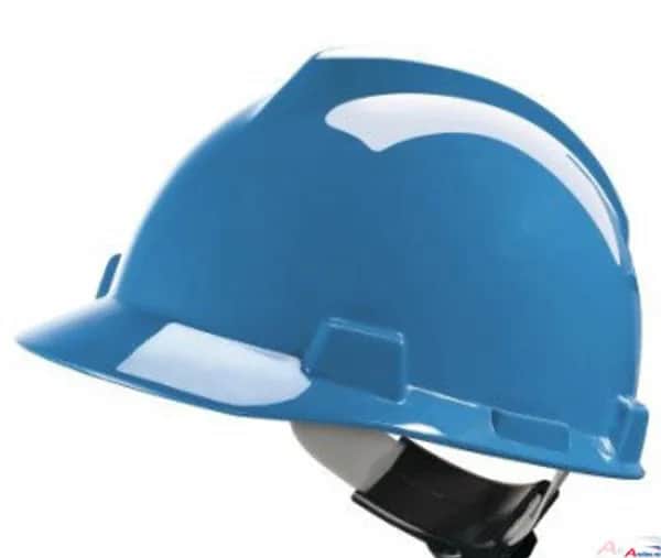 MSA V-Gard Schutzhelm blau /Fas-Trac III